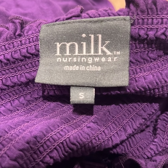 MILK Nursing wear purple dress size small . - Picture 7 of 9